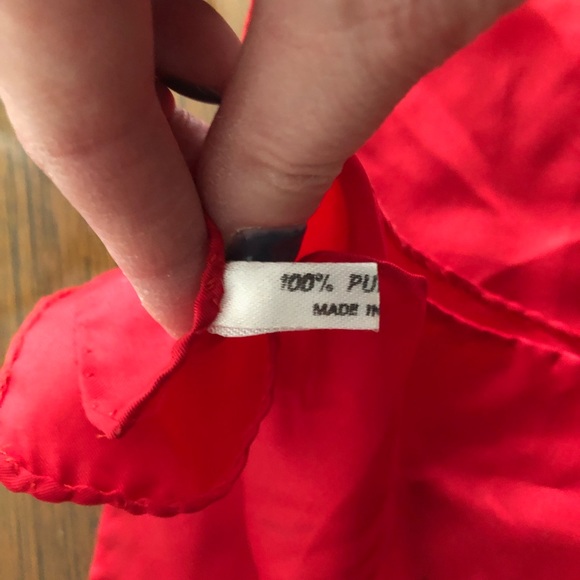 Mens Red 💯% Silk Pocket Square Made In Italy 🇮🇹 - Picture 2 of 4